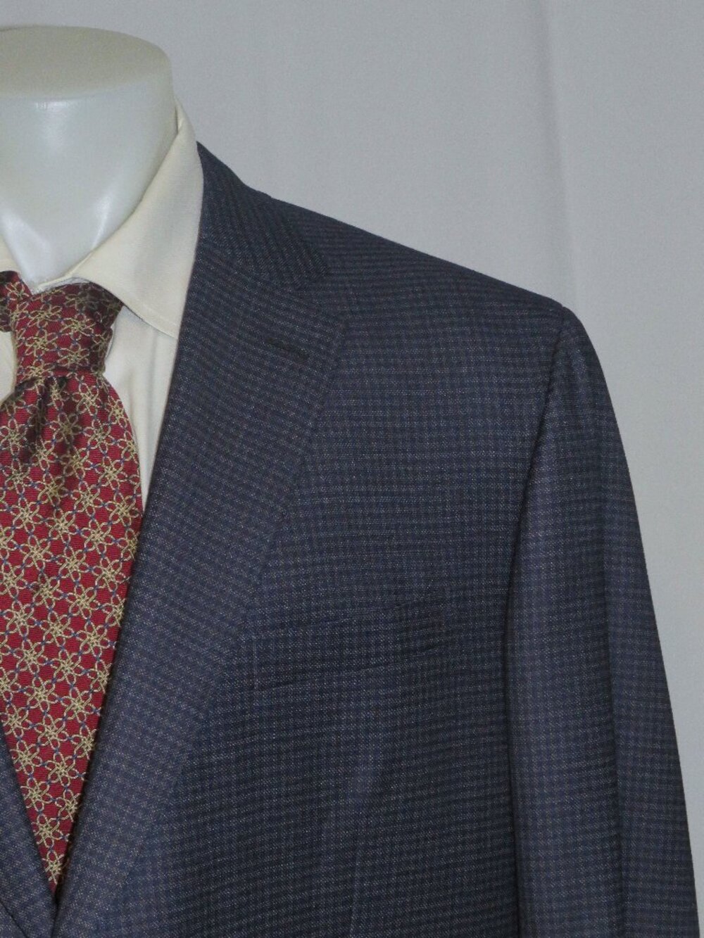 Brioni Ravello Silk Blend Ventiquattro Royal Graphite Check Sport Coat 54R NWT